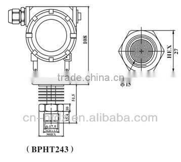 4 20mA flush diaphragm pressure transmitter