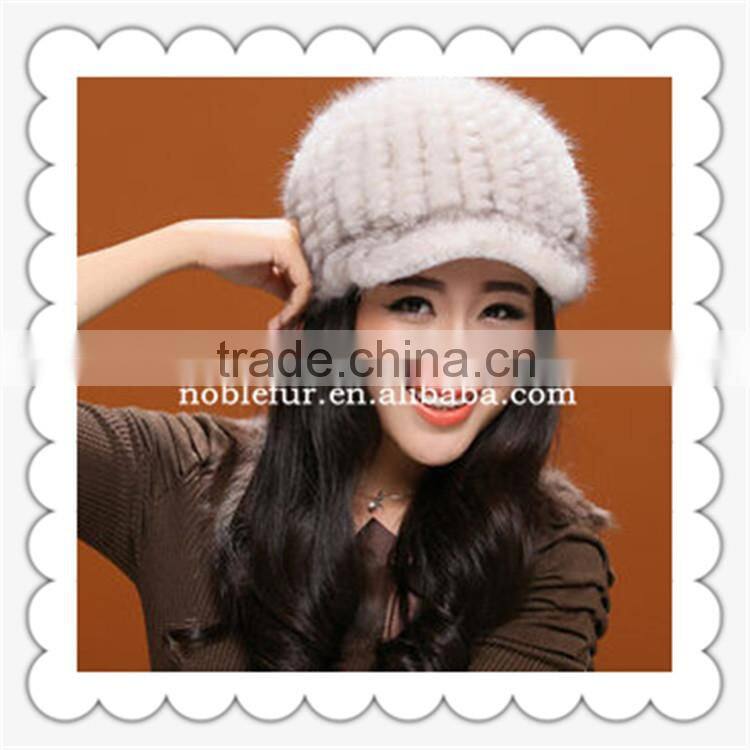 latest design autumn stylish Hat famous designer real mink fur hat