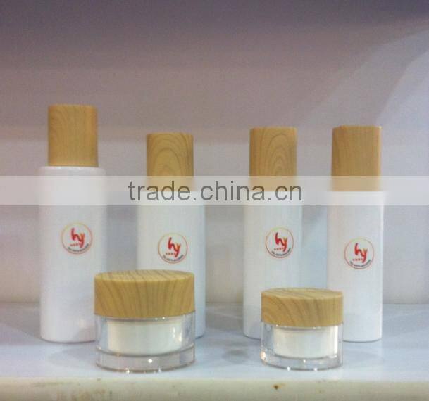 Skin care use cylindrical cosmetic packaging plastic bottle acrylic jar