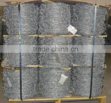 Galvanized steel coiled bulk barbed wire