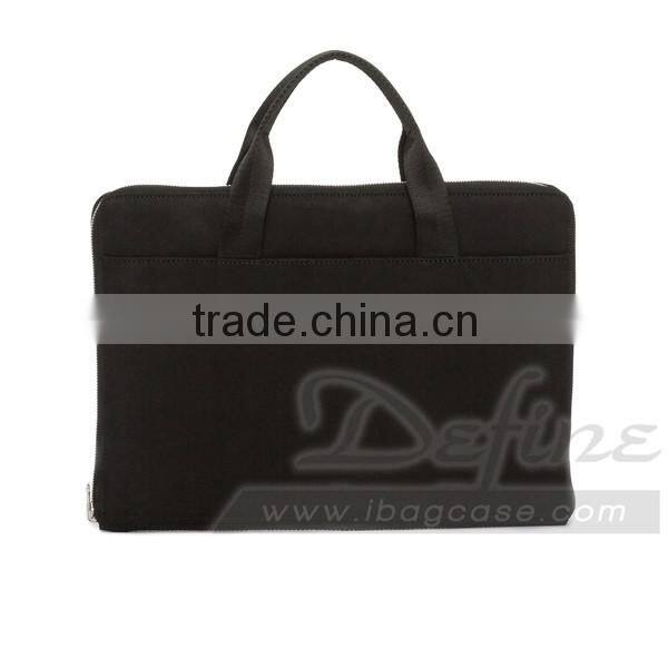 China Direct Supplier Zipper Leather Portfolio Bag Best Selling