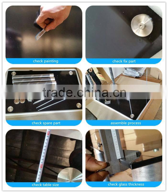 black tempered glass dining table 6 chairs set