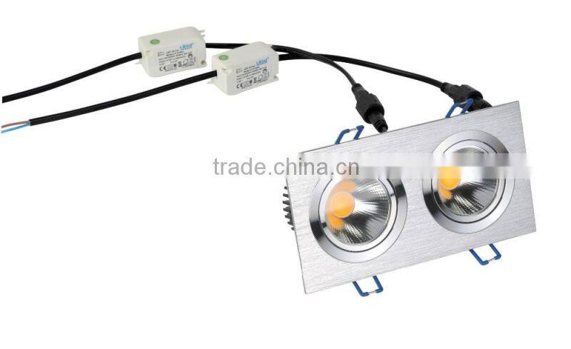 2x9w 2700k-3200k color temperature barbershop lighting square led downlights