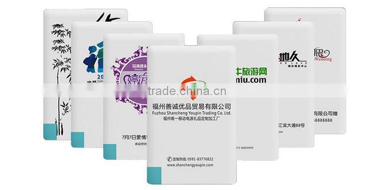 Utral Slim Credit Card Power Bank 2000mah and built in usb cable