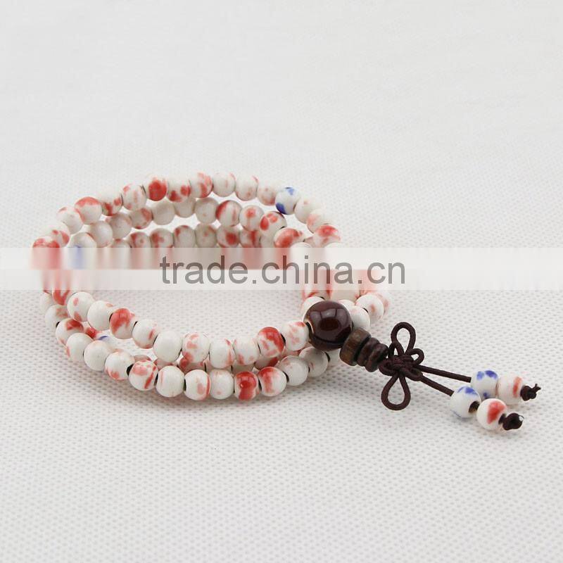 Bracelet of Ceramic Fashion Unisex Porcelain mala prayer beads wholesale
