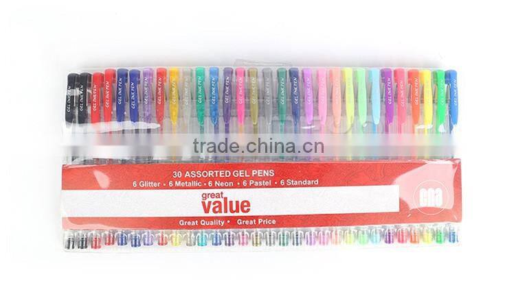 Promotional plastic oil pen roller ball pen with 60 colors