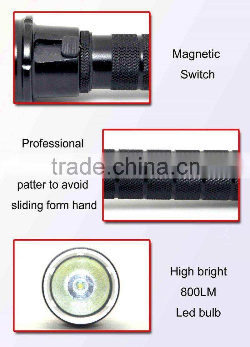 (1500364) LED T6 High Quality 2*18650 Rechargeable Waterproof 18650 Diving Flashlight