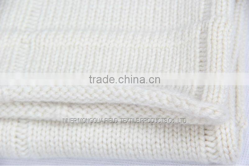 Knitted Cashmere Throw Blanket