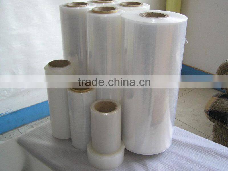 Transparent plastic wrap film, stretch wrap film