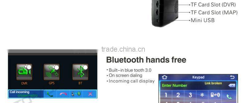 FCC CE rearview mirror car DVR with monitor GPS for cars