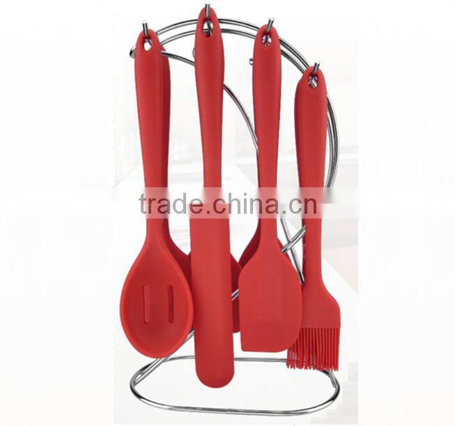 8 pcs best selling food grade FDA and LFGB colorful silicone utensils kitchen products set