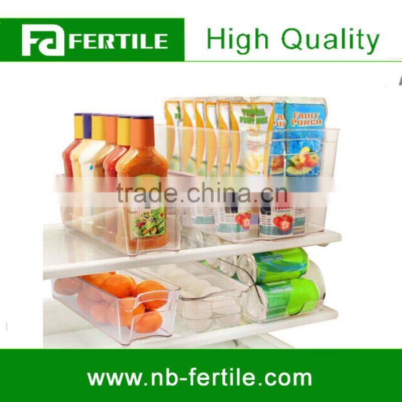 WFZ 423820 Fridge and Freezer Storage Bin, Plastic Wide Tray, Clear