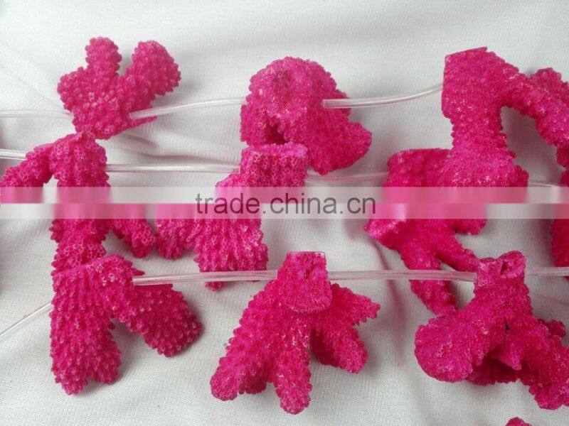 Dyed in color natural coral