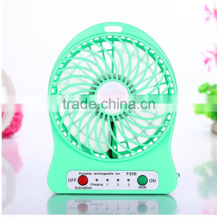 Unique new design portable usb fan rechargeable mini usb fan led light mini fan usb