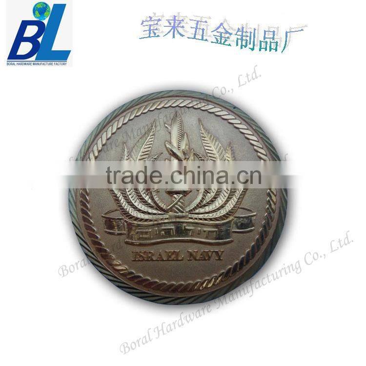 3D embossed zinc alloy antique coin