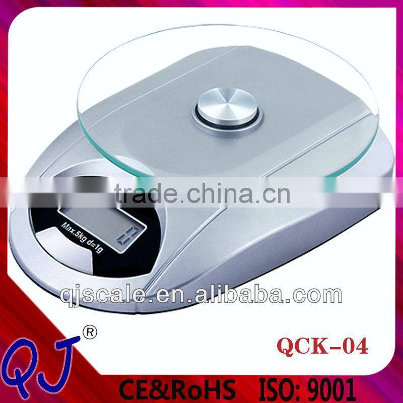 Digital kitchen scale with glass tray from factory