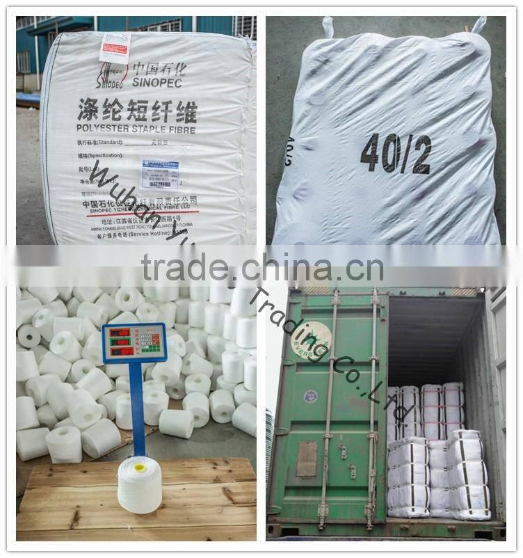 100% Spun Sewing Polyester Fibers/ Plastic Yarns Dyeing Cone Poly Sewing Thread