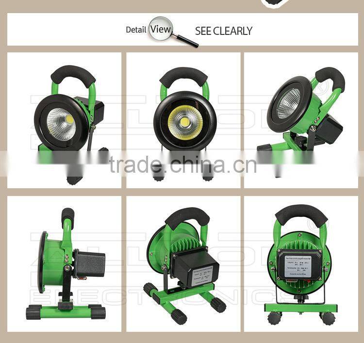 IP67 Waterproof portable aluminum bridgelux cob led 10w flood light