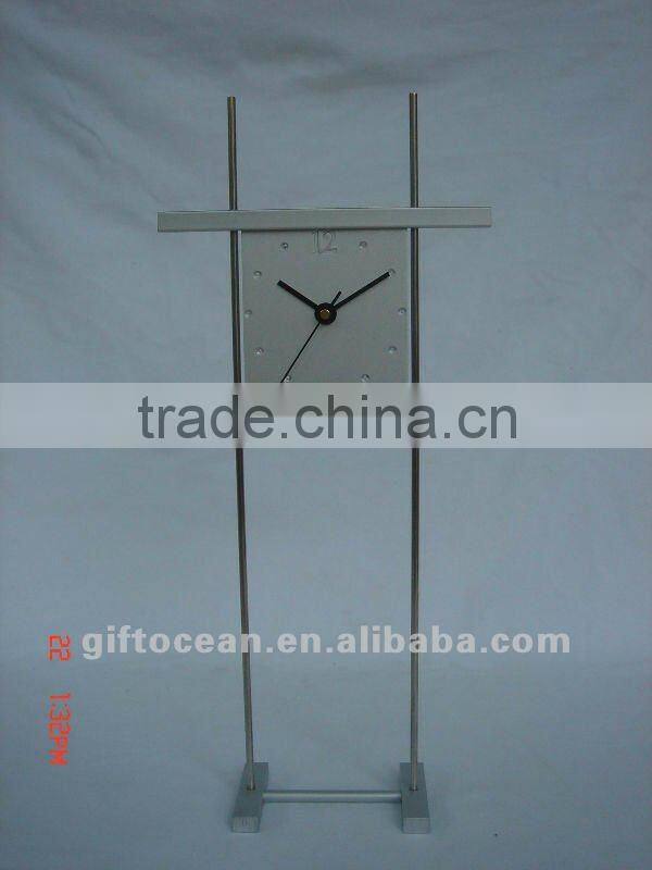 aluminum art metal desk clock,metal crafts table clock