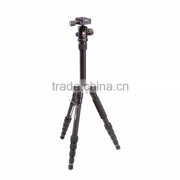 Aluminum colorful folding popular portable Tripod kit 5 Section with Ball Head Loading 10KG K009B+V00