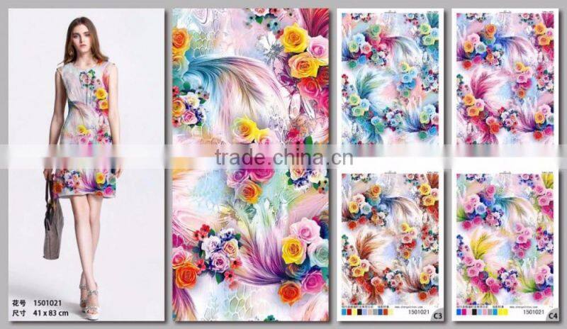 Hot selling rayon printing fabric for lady's fashion cloth