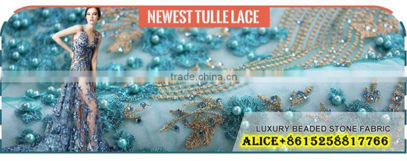 2016 wholesale high quality gold fushia sequins African lace new arrival wedding dress tulle fabric