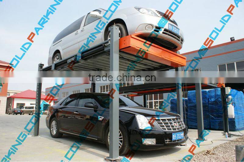 With the unique tire protect side beam design Car Hydraulic Four Post Parking System
