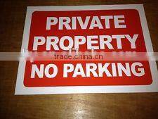 waterproof no parking warning label and sign (M-CS073)