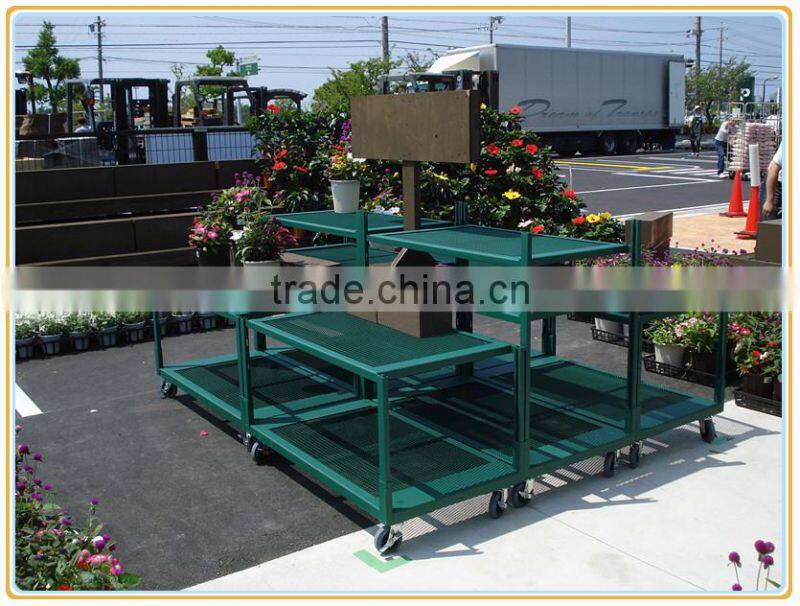 NEW STYLE! khockdown flower show rack, metal flower tables