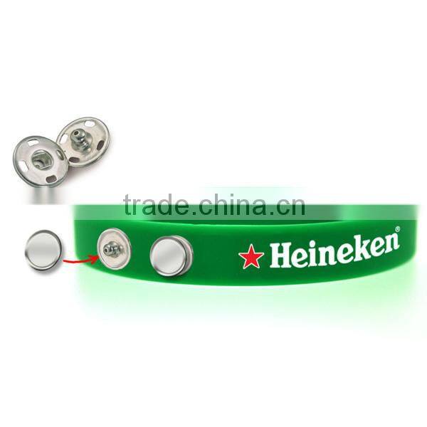 Personalized printed silicone bracelet for promotional gift