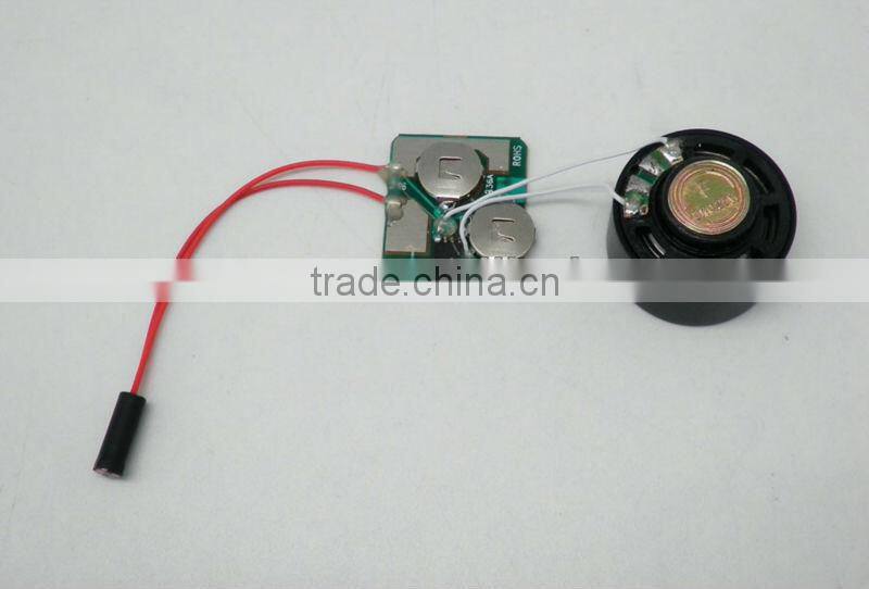 Light sensor chip programmable sound modules for greeting cards and sound box/toy