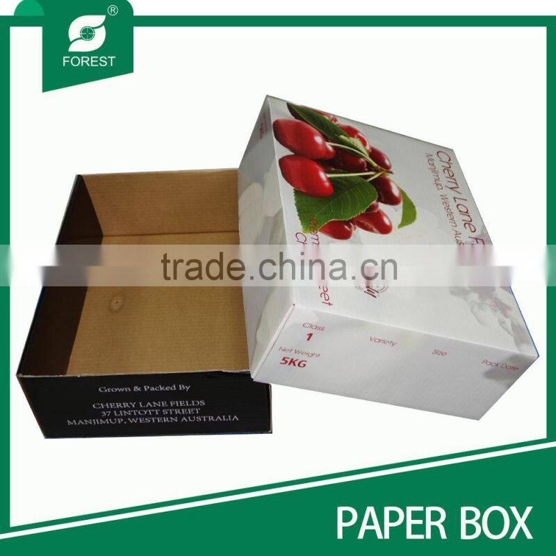 COLORED COVER AND BOTTOM CARTON BOX FOR PREMIUM SWEET CHERRIES