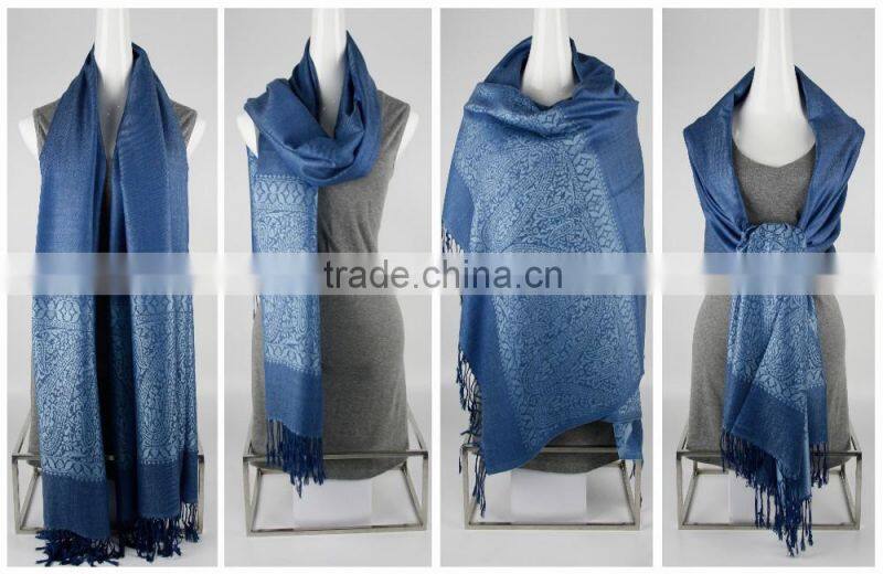 Viscose Yarn- dyed Fashion Reversible Scarf
