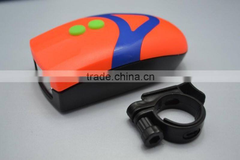 3 led bicycle headlights bicycle horn Multifunctional bike lights with a trumpet