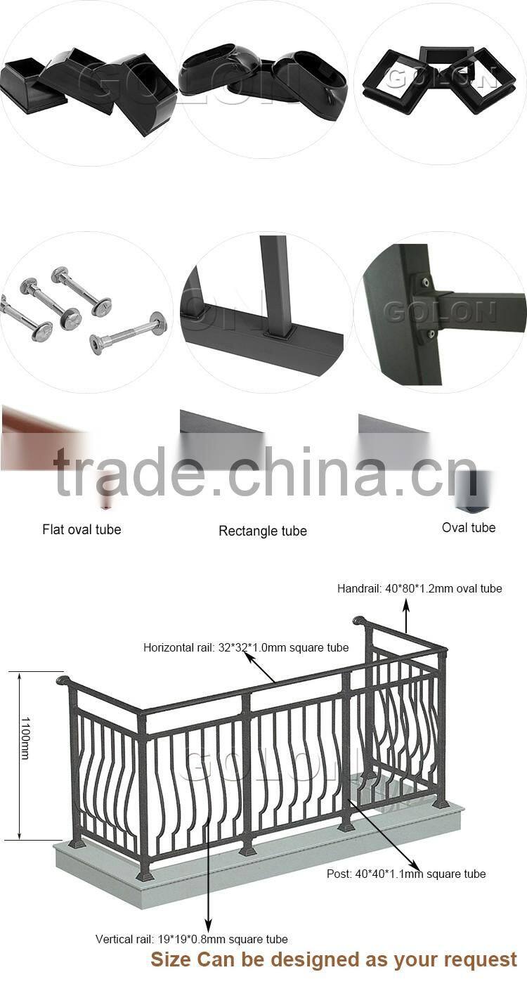 Best Handrail Project Manufacturer Customized Indoor/Outdoor Terrace metal/ aluminum Balcony Railing Designs
