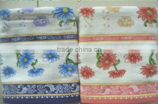 soft cotton Printed velvet hand towel