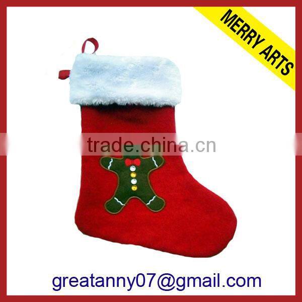 2015 new product new design plain bulk christmas stockings with good quality for wholeasale