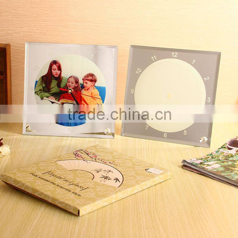 Square shape glass photo frame as wedding gift