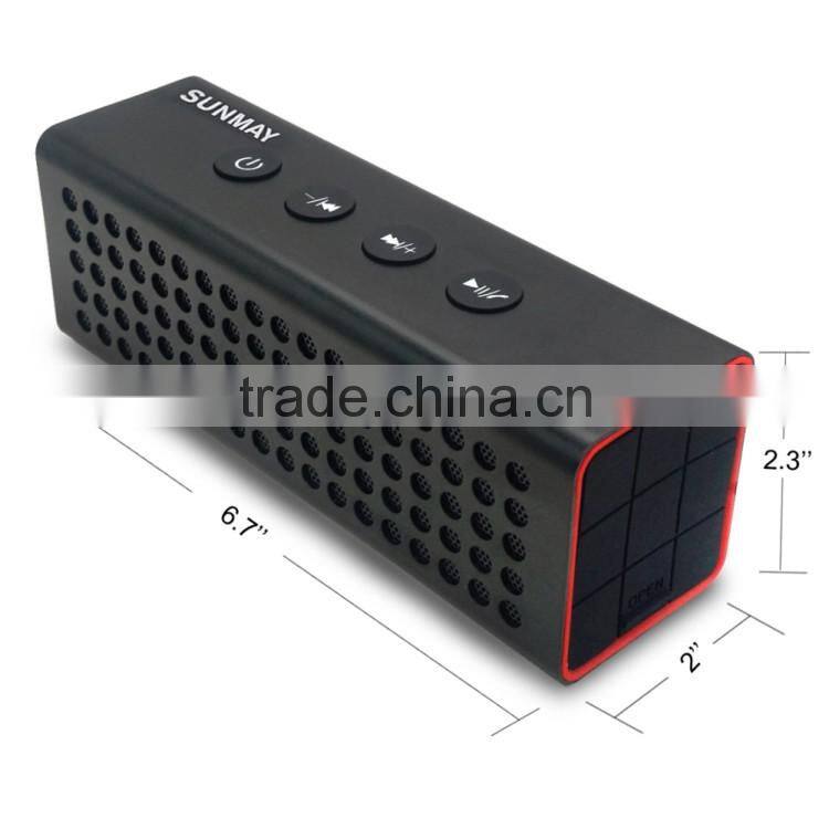 Dual channel stereo aluminum bluetooth speaker support TF card