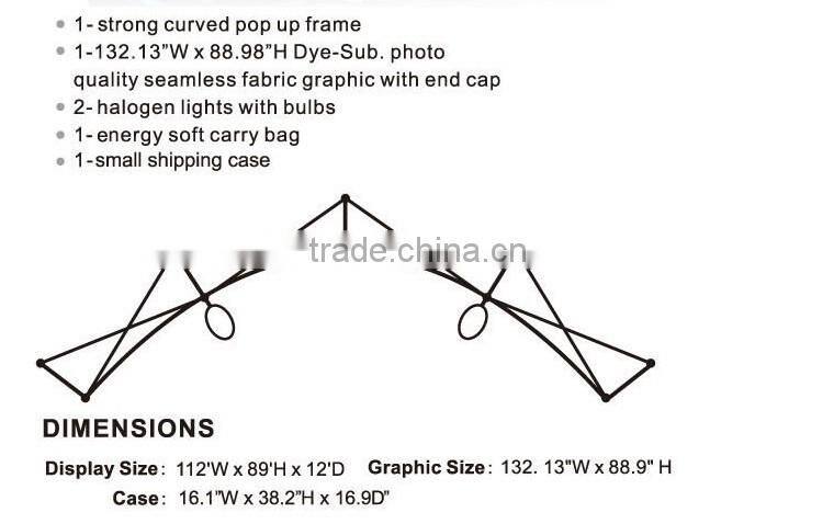 10ft Dye Sublimation Printed Exhibition Display