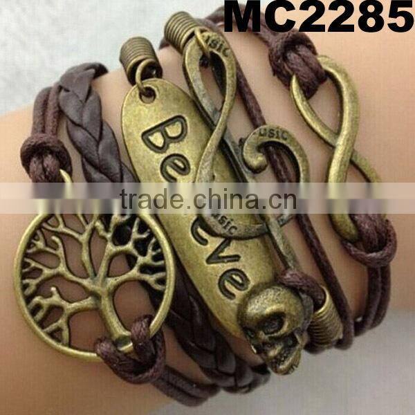 cheap personalised braided leather rope infinity one direction bracelets