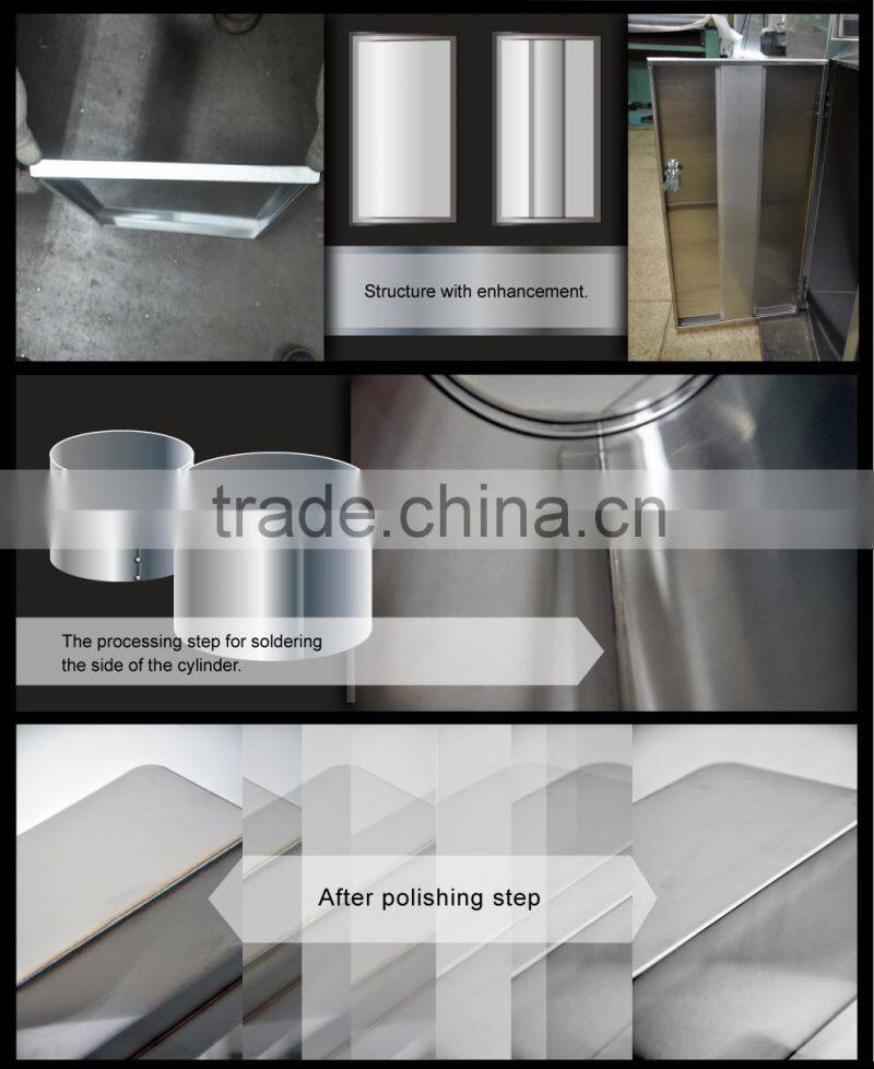 Hospital Large Round Stainless Steel Paint Public Waste Bin