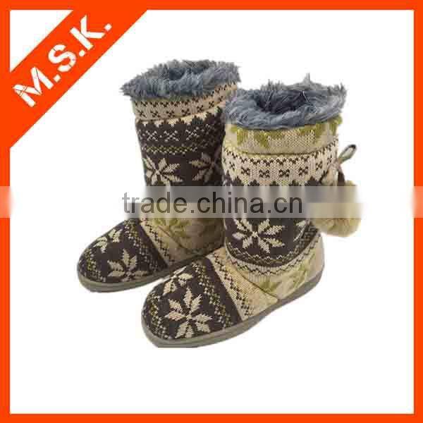 2015 latest fashionable hot-selling winter knitted imported boots