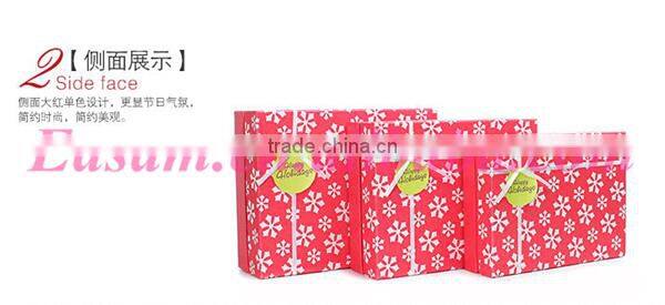 Merry christmas snowflake printed rectangle 3 sizes christmas gift box