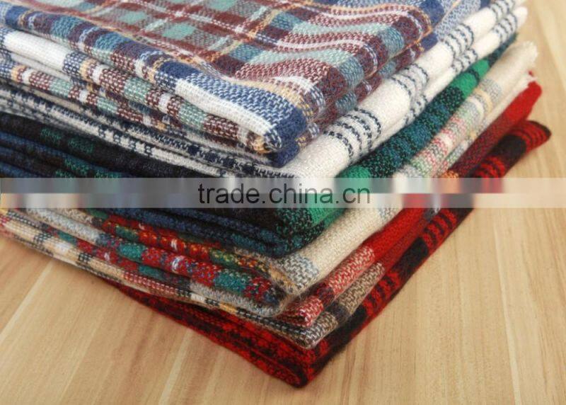 Women's Blanket Oversized Tartan Scarf Wrap Shawl Plaid Checked Pashmina 140*140CM