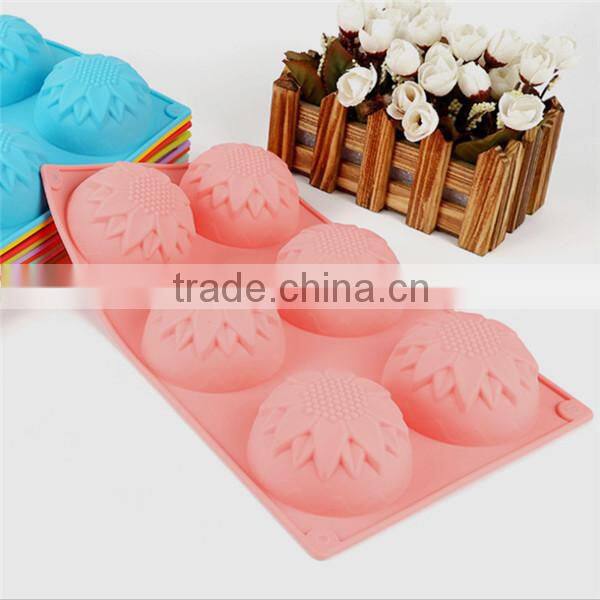 Flower shaped rose silicone soap mold