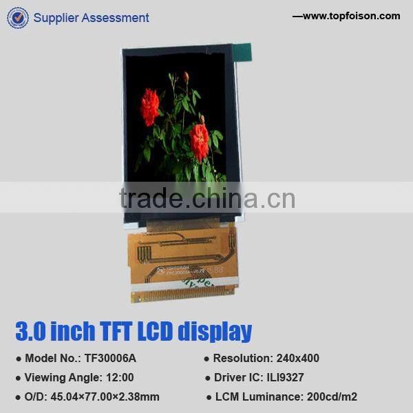 3.0 inch tft lcd monitor smart mobile 240*400 tft lcd monitor