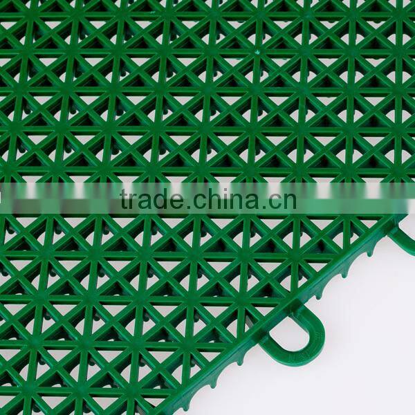 single layer interlocking plastic sport court flooring with cross shape