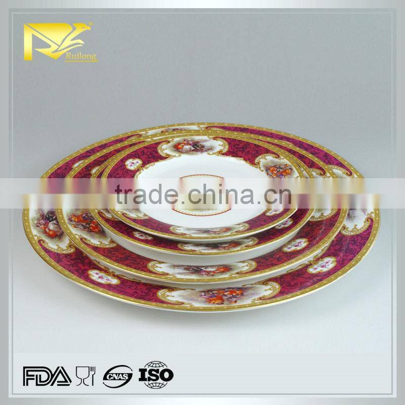 ceramic dessert plate, unique dessert plates, red dessert plates