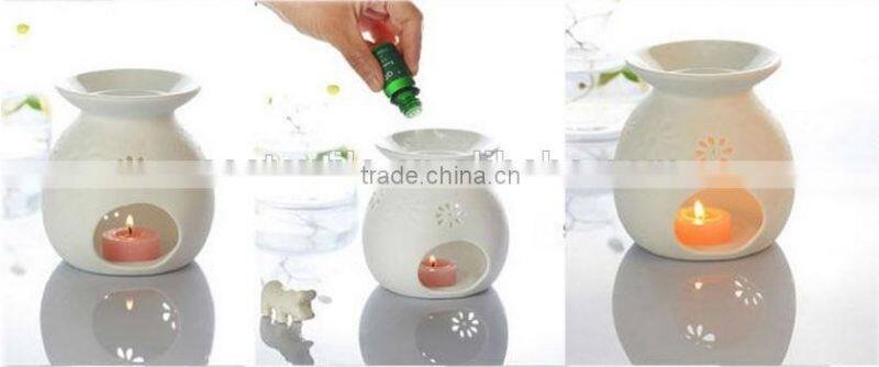 Unique shape ceramic aroma burner with bright color glaze